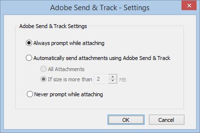 Параметры Adobe Send & Track