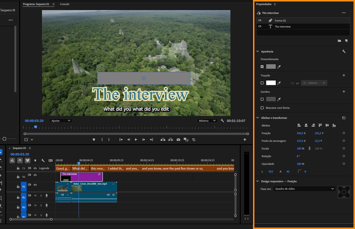 Selecione uma das ferramentas de forma e arraste-a sobre a sua imagem para desenhar uma forma. Edite a aparência do seu gráfico com base nas opções fornecidas no painel “Propriedades”.