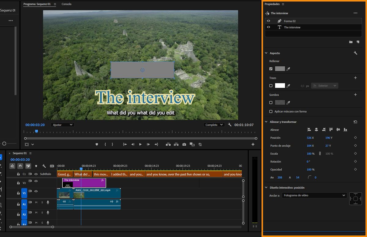 Seleccione una de las herramientas de forma y arrástrela por la imagen para dibujar una forma. Edite el aspecto de su gráfico basándose en las opciones que aparecen en el panel Propiedades.