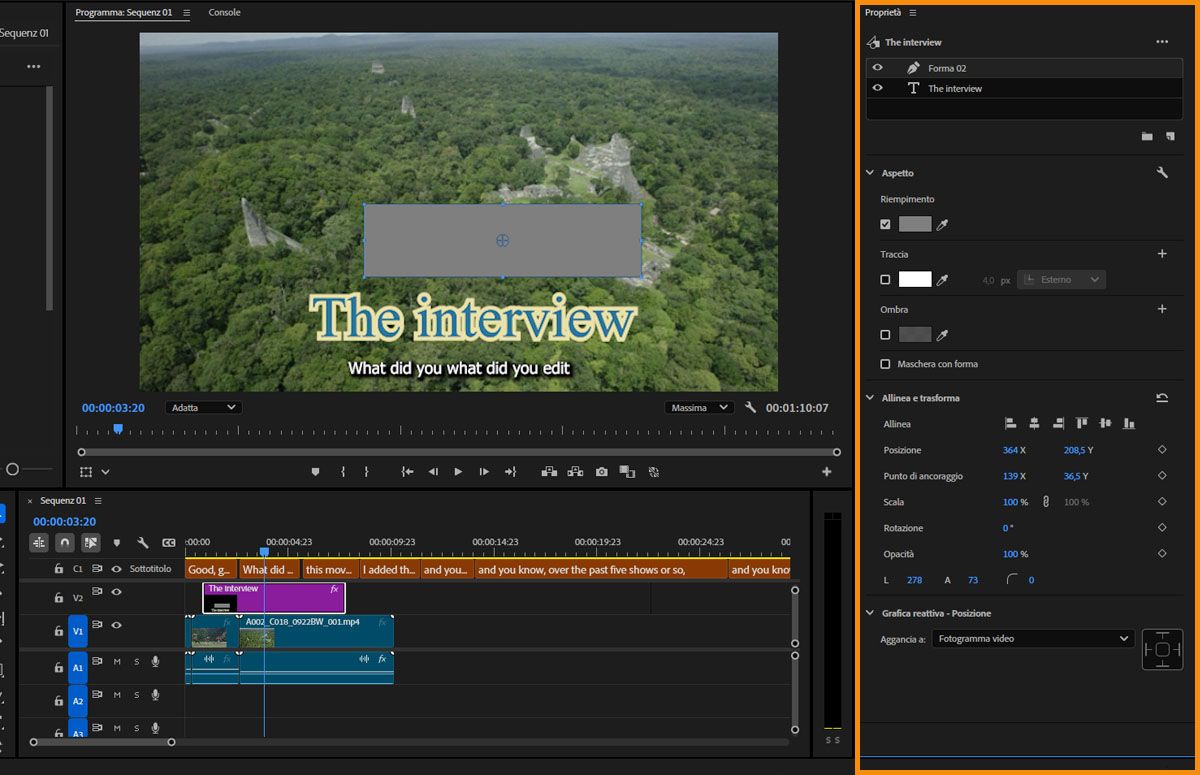Seleziona uno degli strumenti forma e trascina sull’immagine per disegnare una forma. Modifica l’aspetto della grafica in base alle opzioni disponibili nel pannello Proprietà.