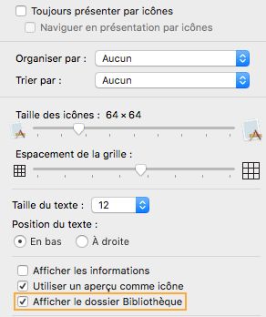 Afficher le dossier Bibliothèque