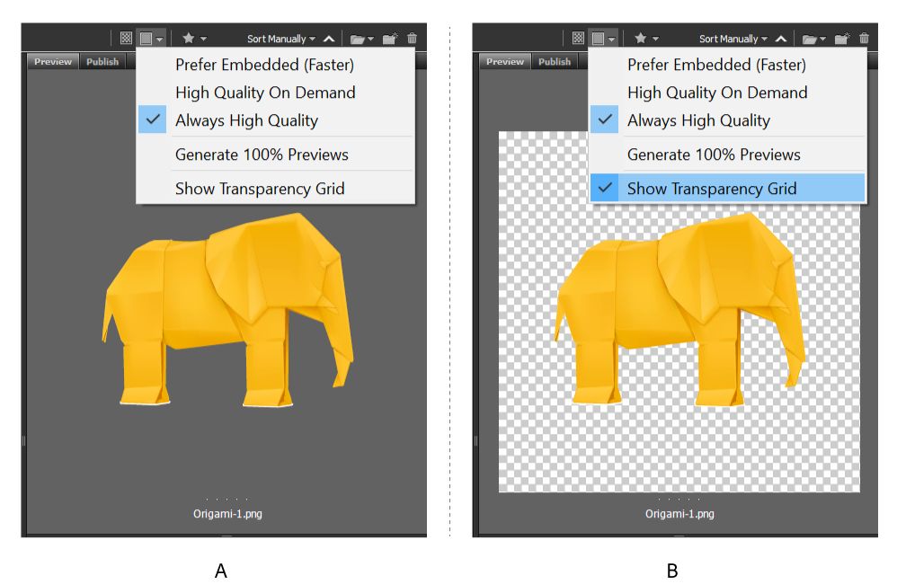 Compatibilidade com transparência para PNG e arquivos SVG