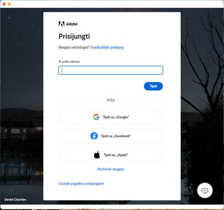 „Photoshop Elements 2024“ prisijungimas