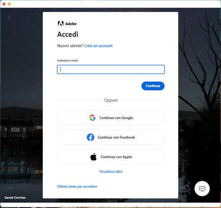Accesso a Photoshop Elements 2024