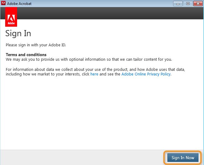 Casetă de dialog Conectare