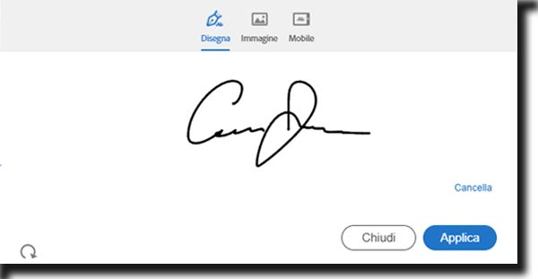 Creare la firma