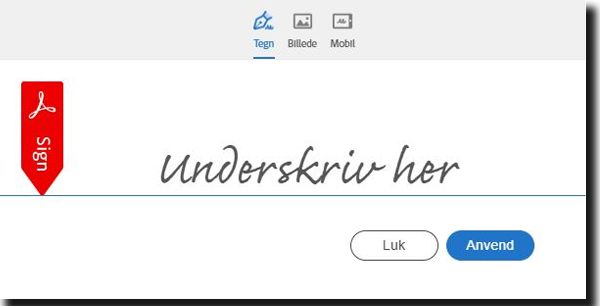 Opret din signatur