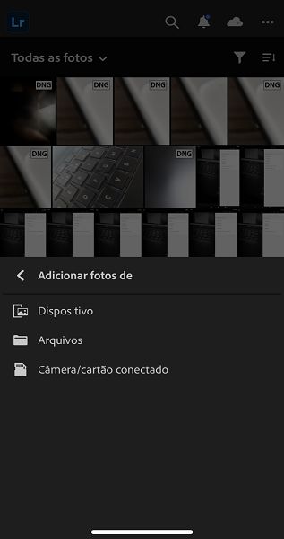 Captura de tela das fontes a serem importadas