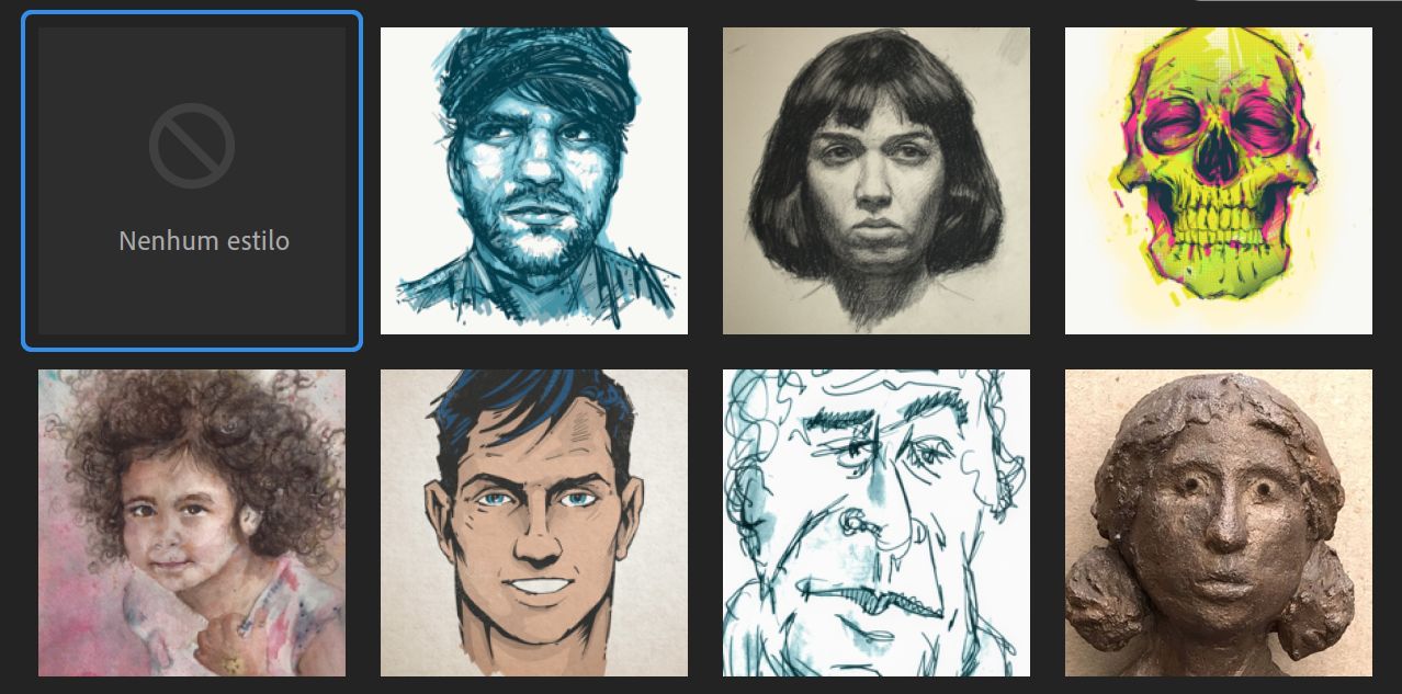 Definir os estilos disponíveis