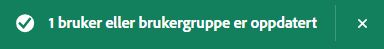Brukeren ble lagt til