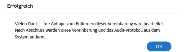 Löschen erfolgreich