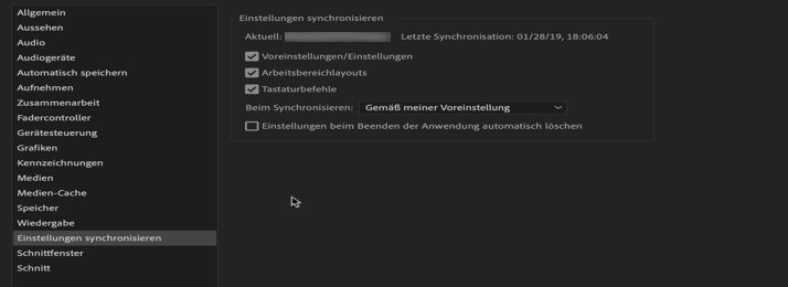 Festlegen von Synchronisationseinstellungen
