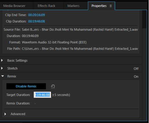 Especifique la duración de destino