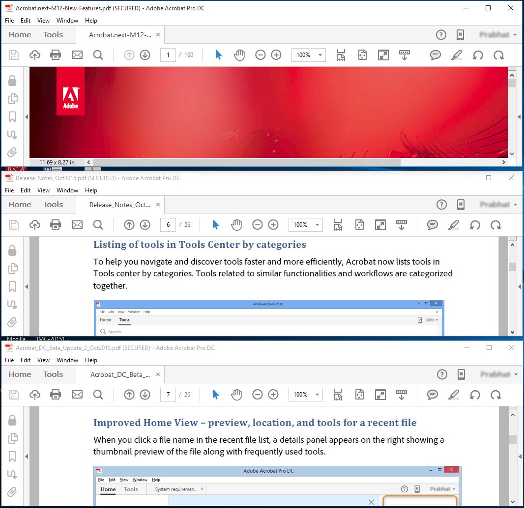 ترتيب علامات التبويب أفقيًا