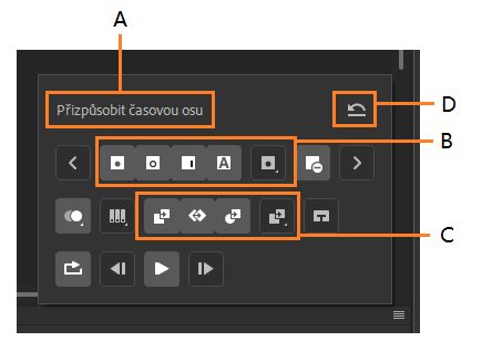 Panel nástrojů časové osy