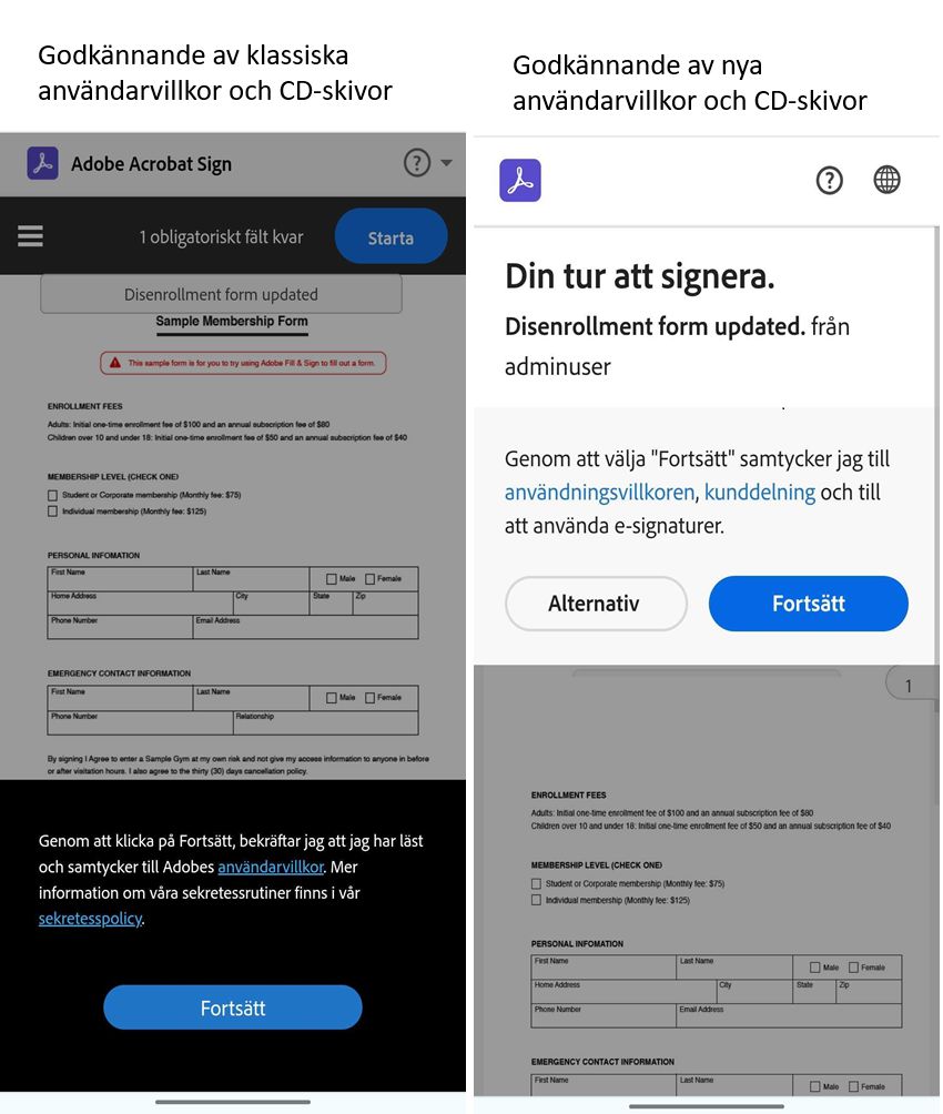 Ny mottagarupplevelse på mobila enheter