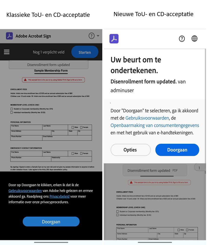 Nieuwe ontvangerservaring op het mobiele apparaat