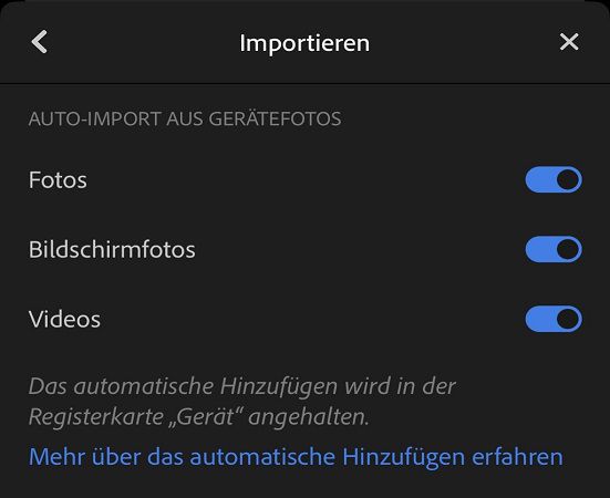 Screenshot automatisch hinzufügen