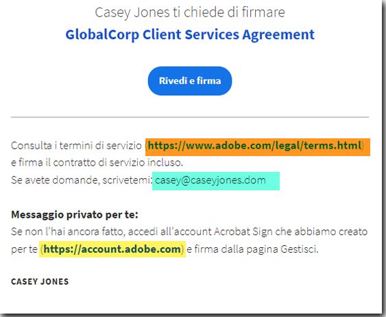 Collegamenti non convertiti nell’e-mail inviata al destinatario
