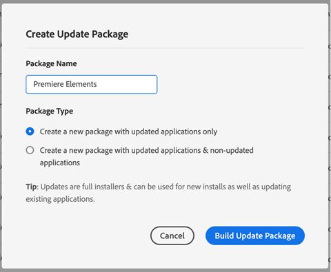 Updatepakket maken