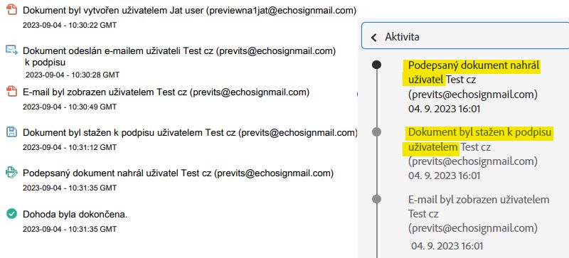 Protokol aktivity a zpráva o auditu