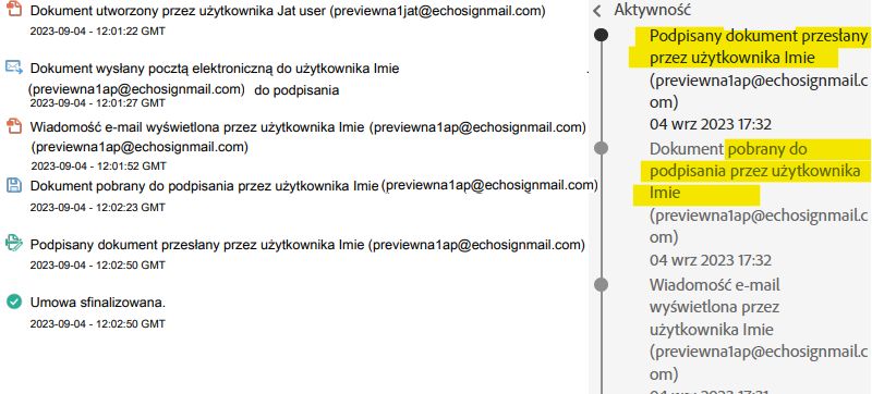 Dziennik aktywności i raport kontroli
