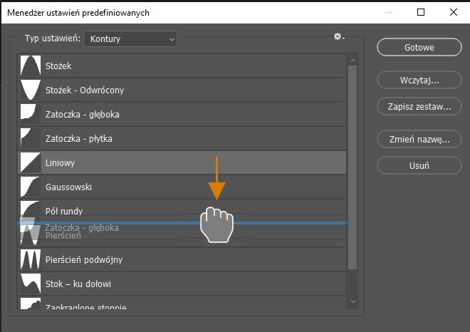 Menedżer ustawień predefiniowanych programu Photoshop