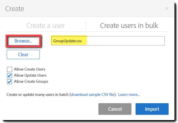Passa al file CSV