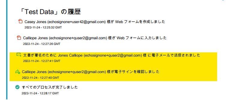電子メール確認が有効になっている監査レポート