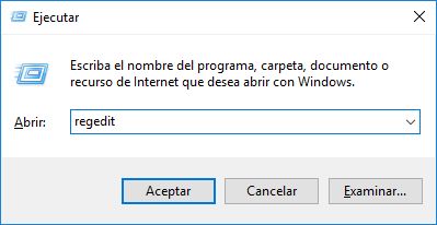Abrir el Editor del Registro en Windows