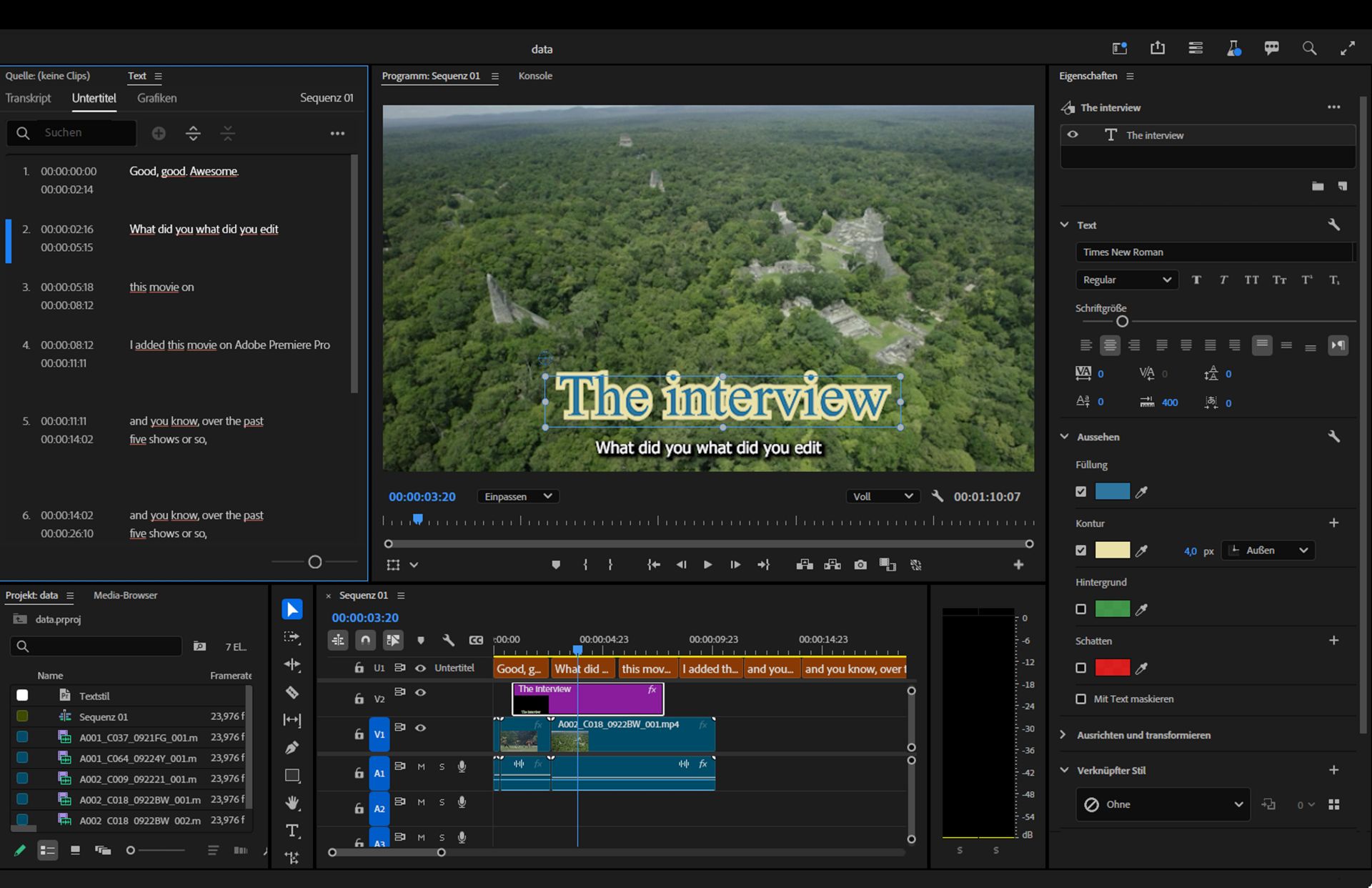 Die Benutzeroberfläche zeigt das hervorgehobene Bedienfeld „Eigenschaften“ mit Optionen zum Ändern von „Text“ „Aussehen“, „Ausrichtung“, „Verknüpfter Stil“ und „Responsive Design – Position“.  