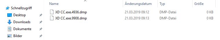 Suchen Sie die .dmp-Datei zum Absturzbericht