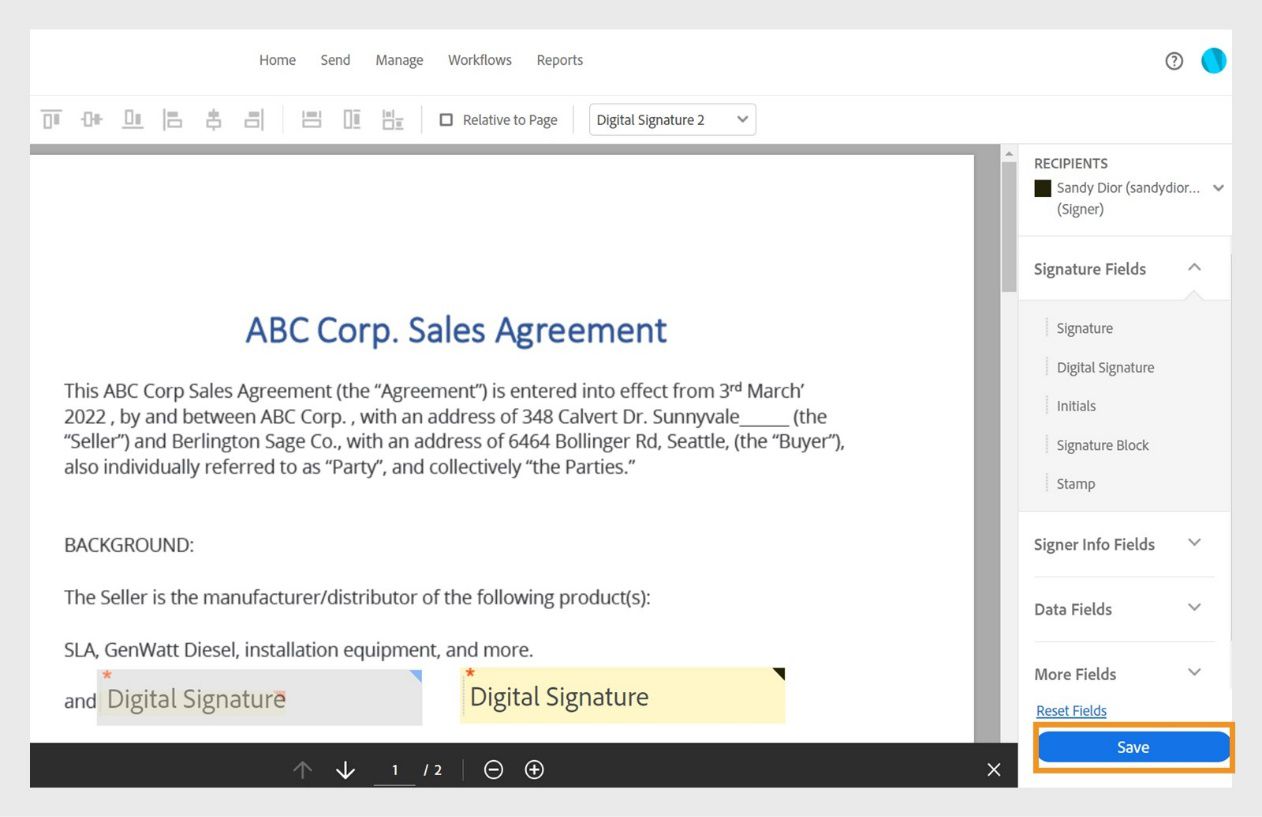 חלונית שדות טופס האינטרנט מציגה סוגים שונים של שדות, לחצן ‘אפס שדות’, ולחצן מסומן ‘שמור’. 
