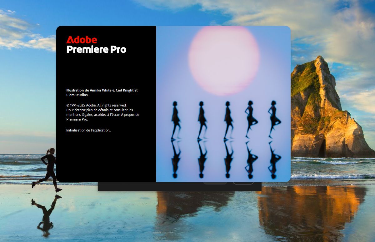 Vous pouvez utiliser l'indication sur l'écran de démarrage de Premiere Pro pour identifier le module qui provoque le blocage de l'application.
