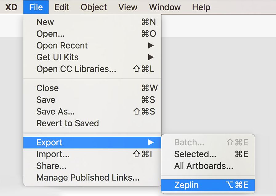 Экспорт ресурсов в Zeplin