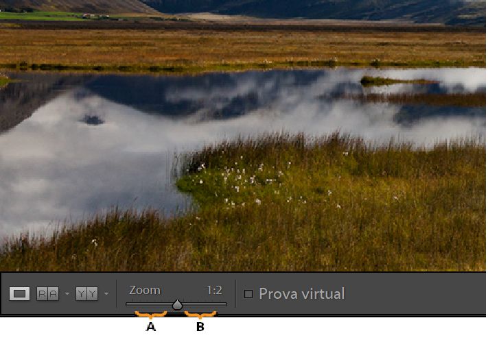 Controle deslizante de zoom