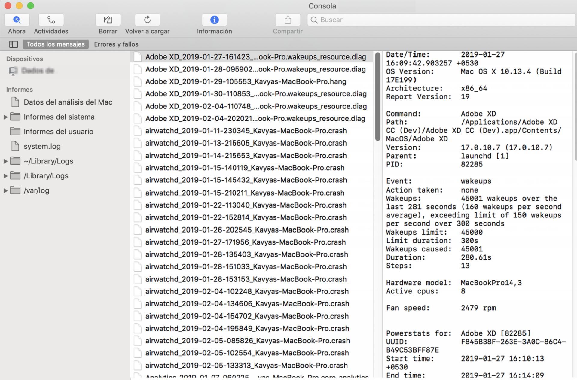 [Mac]: Informes del sistema