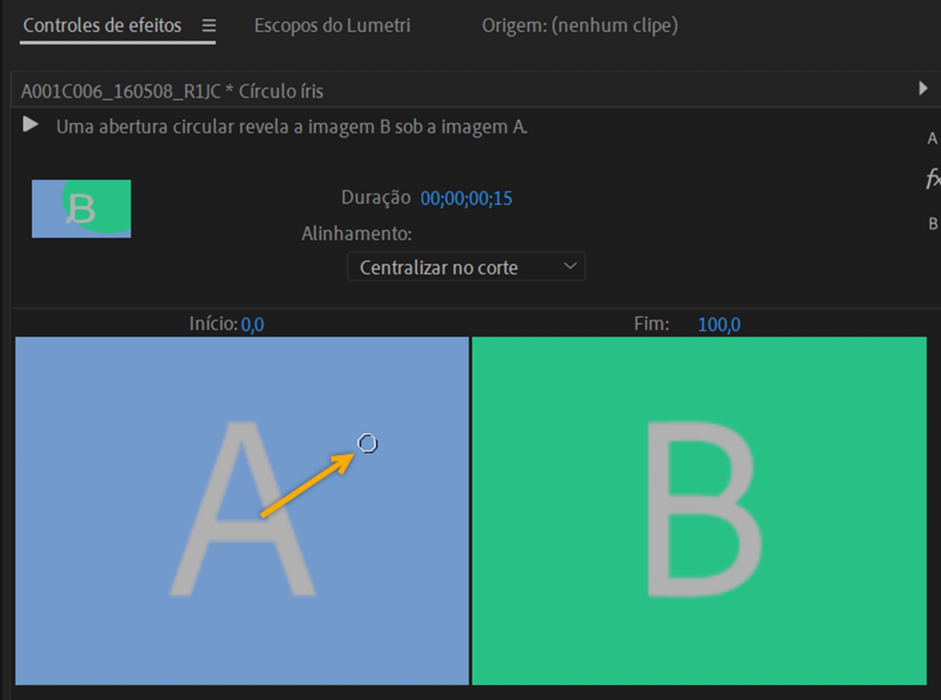 Centro reposicionado