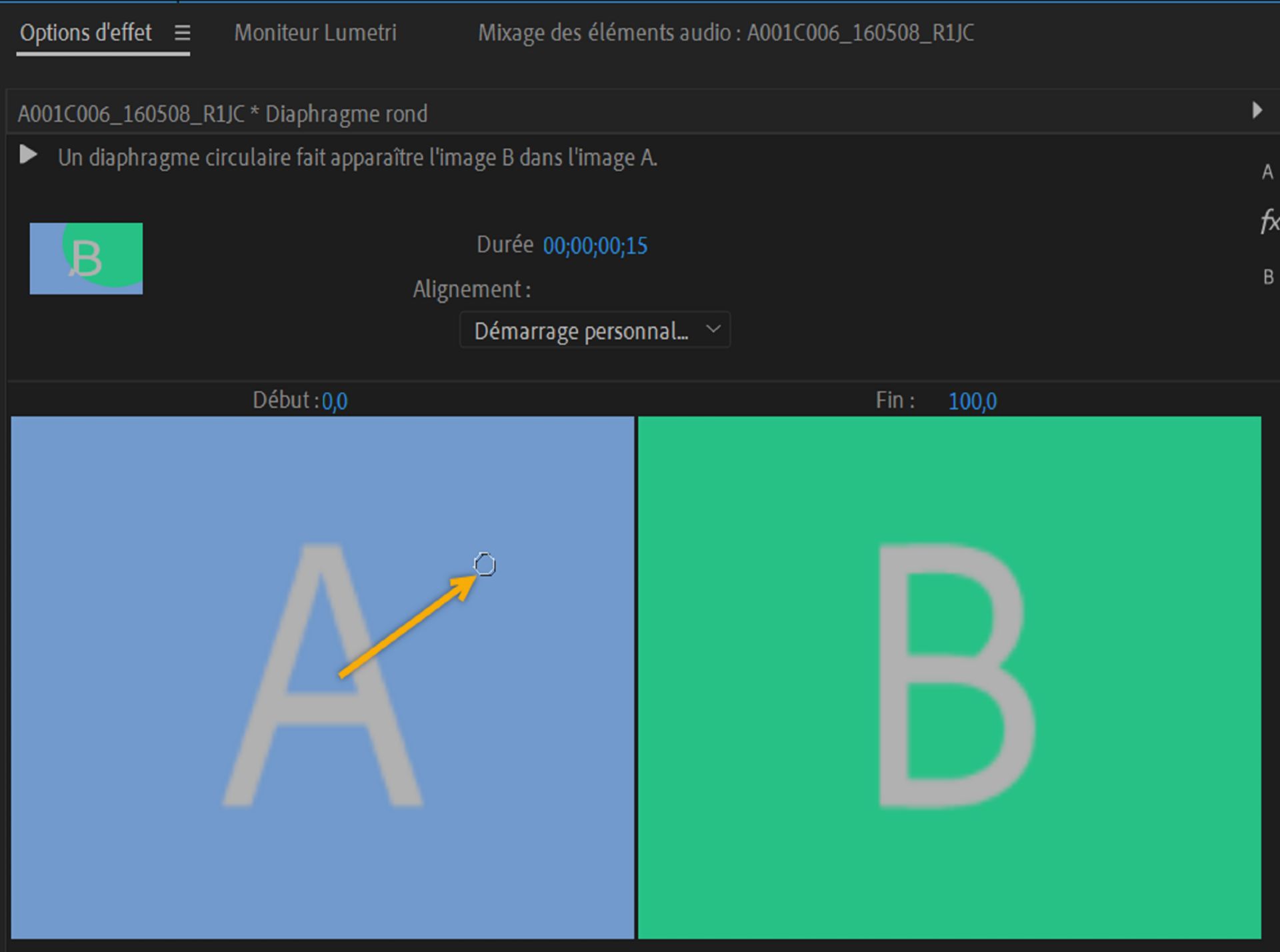 Centre repositionné