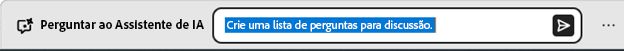 caixa do assistente de IA para o tipo de documento acadêmico.