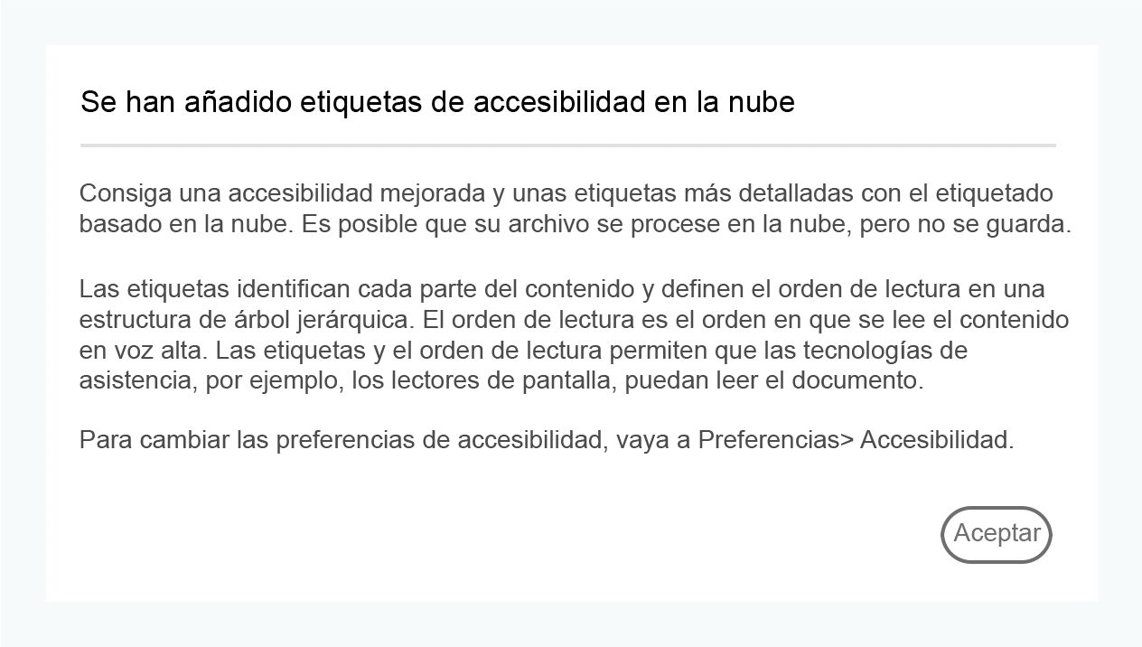 Más información sobre las etiquetas de accesibilidad en la nube
