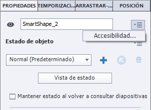 Botón Accesibilidad de un objeto de una diapositiva