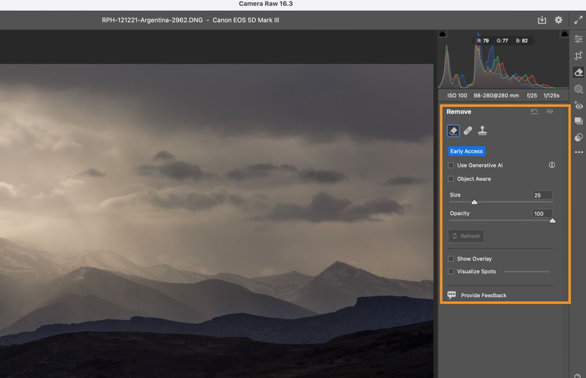 Remove objects from a photo