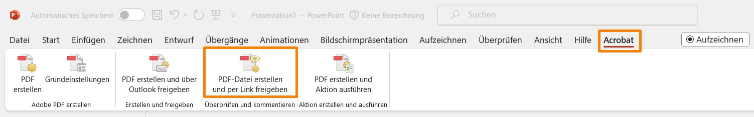 PDF-Datei erstellen und per Link freigeben