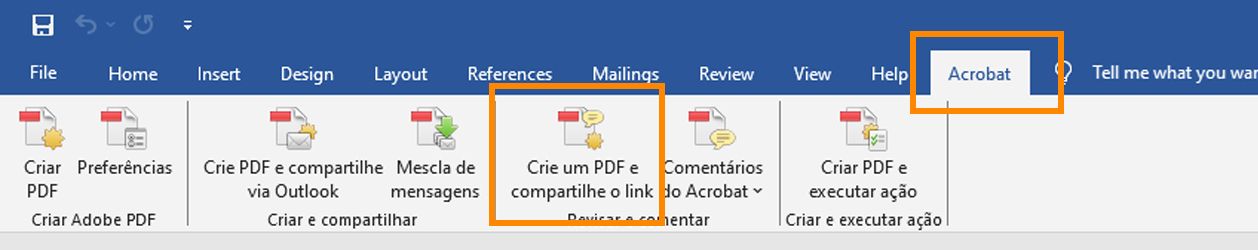 Criar PDF e compartilhar link