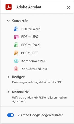 Acrobat Chrome-udvidelse