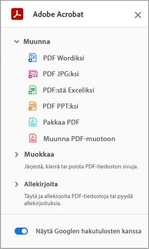 Acrobat Chrome -laajennus
