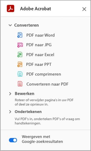 Acrobat Chrome-uitbreiding