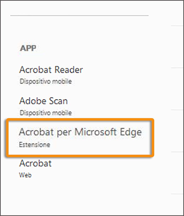 Estensione Acrobat per browser