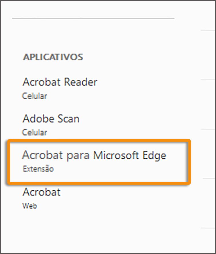 Extensão Acrobat para navegador